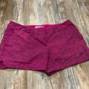 Nike Dry-fit material golf shorts.